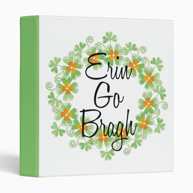 Erin Go Bragh Shamrock Binder (Front/Spine)