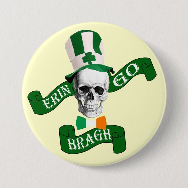 Erin go bragh St Patrick's day 3 Inch Round Button (Front)