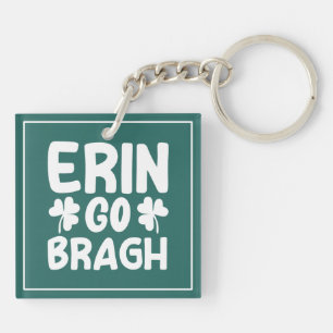 Erin Go Bragh St. Patrick's Day Design-60850 Keychain