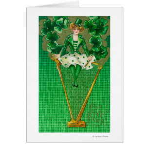 Erin Go Bragh Woman on Harp Scene