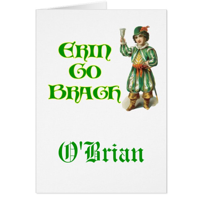 Erin Go Braugh Personalizeable Irish Saying (Front)