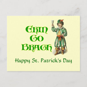 Erin Go Braugh Vintage Irish Carte personnalisée