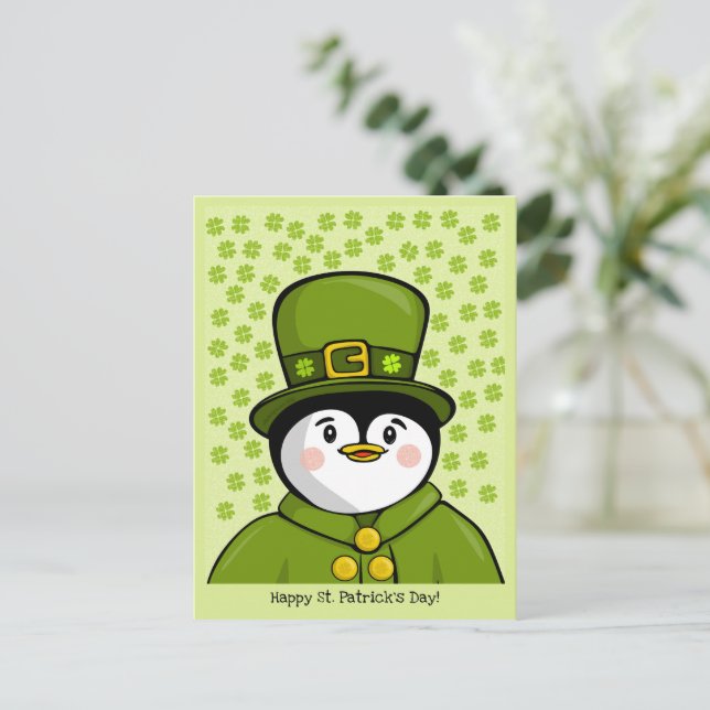 Erin go Penguin Carte postale (Debout devant)