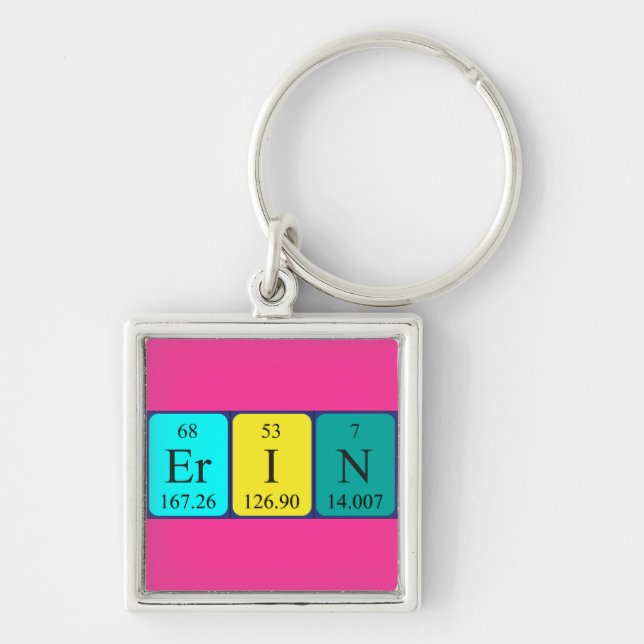 Erin periodic table name keyring (Front)