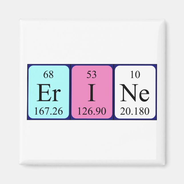 Erine periodic table name magnet (Front)