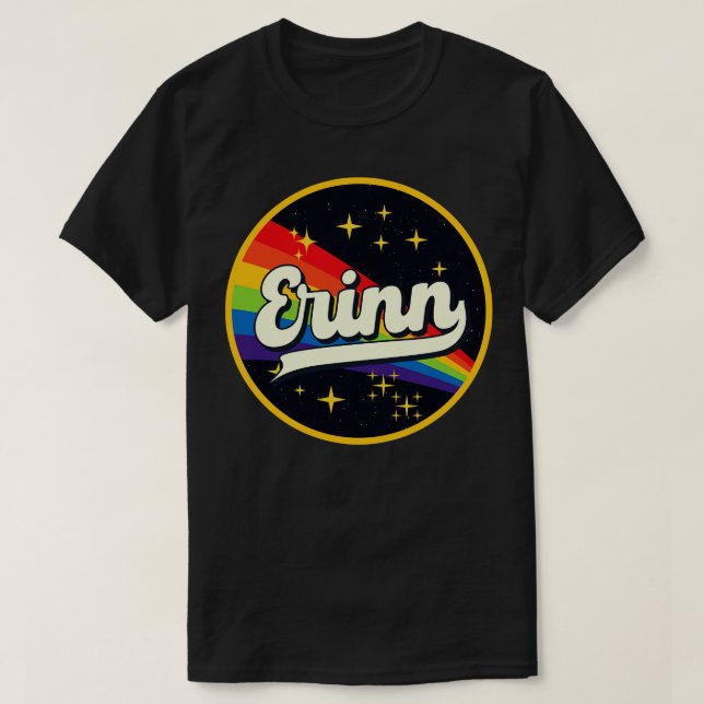 Erinn Rainbow In Space Vintage Style T-Shirt (Design Front)