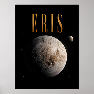 Eris Luxury Dwarf Planet Space Poster