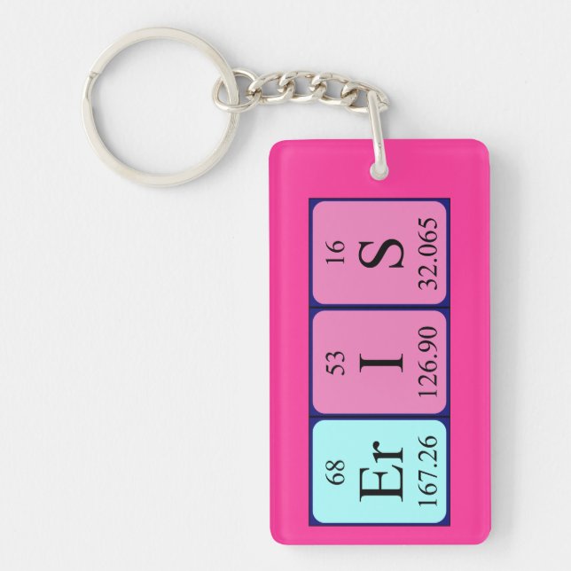 Eris periodic table name keyring (Front)