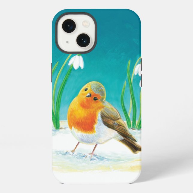 Erithacus rubecula iPhone case (Back)