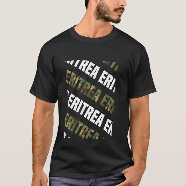 Eritrea Camo Pattern Green Camouflage T-Shirt (Front)