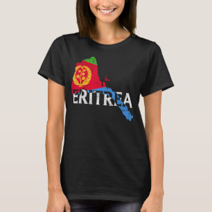 Eritrea Country Map Flag Proud Eritrean Patriotic T-Shirt
