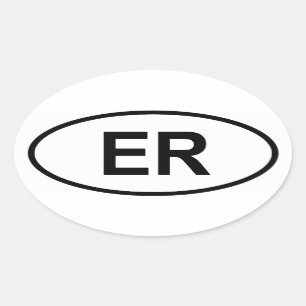 Eritrea  "ER" Oval Sticker