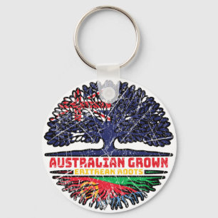 Eritrea Eritrean Australian Australia Tree Roots Keychain