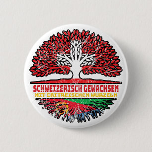 Eritrea Eritrean Schweizer Schweiz Baum Wurzel 2 Inch Round Button