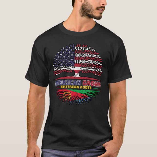Eritrea Eritrean US American USA United States T-Shirt (Front)
