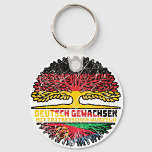 Eritrea Eritreisch Deutsch Deutschland Baum Wurzel Keychain
