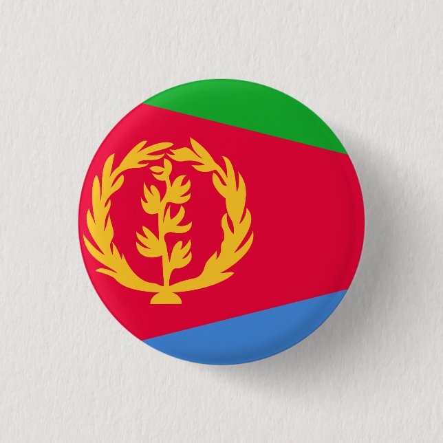 Eritrea Flag 1 Inch Round Button (Front)