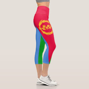 Eritrea Flag Capri Leggings