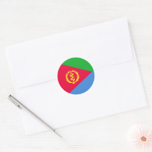 Eritrea flag classic round sticker