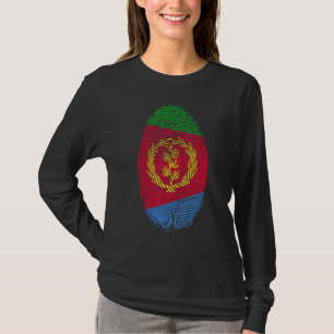 Eritrea Flag Fingerprint It Is In My Dna For Erit T-Shirt