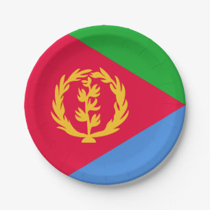 Eritrea Flag Paper Plate