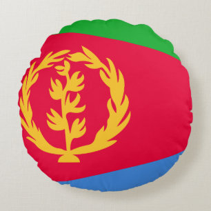 Eritrea Flag Round Pillow