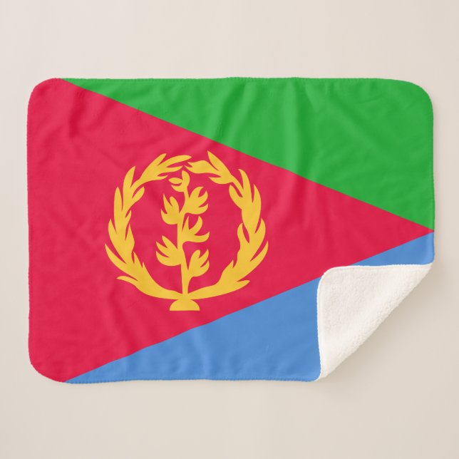 Eritrea Flag Sherpa Blanket (Front (Horizontal))