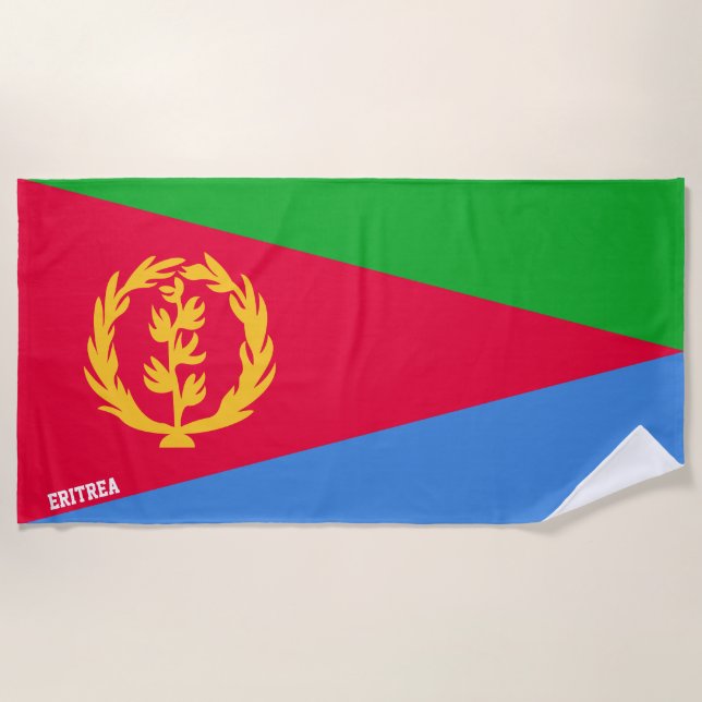 Eritrea Flag Splendid Patriotic Beach Towel (Front)