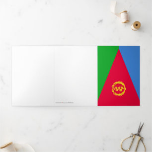 Eritrea flag Tri-Fold card
