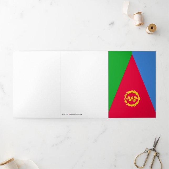 Eritrea flag Tri-Fold card (Outside)