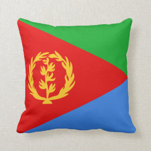 Eritrea Flag x Flag Pillow