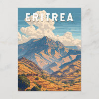Eritrea Illustration Travel Art Vintage