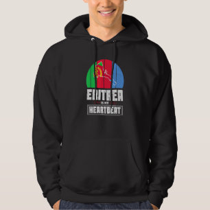 Eritrea Is My Heartbeat Love Eritrea Flag Map Erit Hoodie