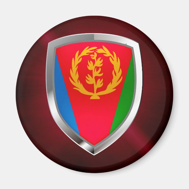 Eritrea Mettalic Emblem Magnet (Front)