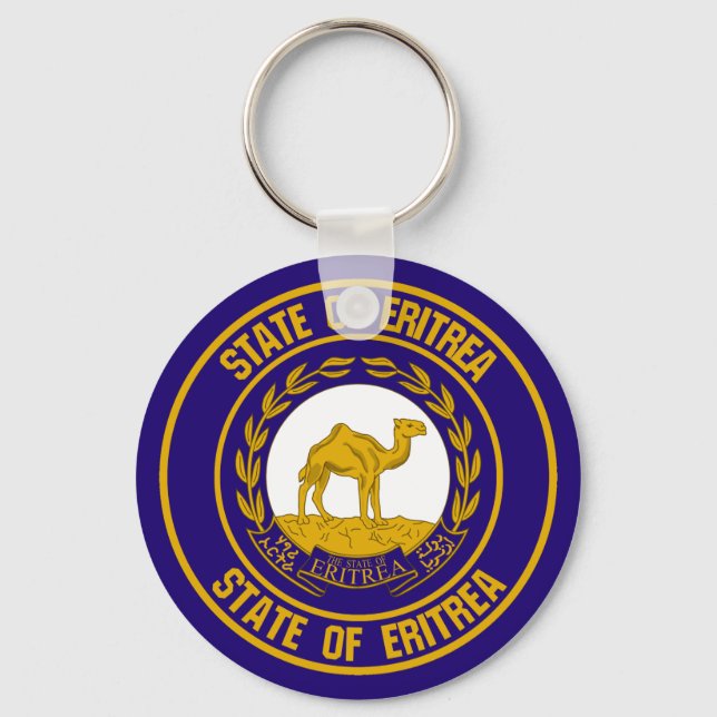 Eritrea  Round Emblem Keychain (Front)