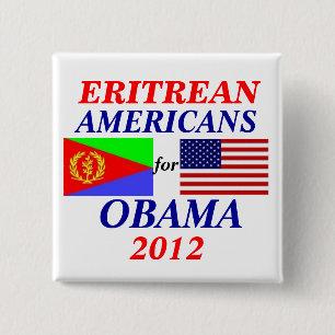 Eritrean americans for Obama 2 Inch Square Button