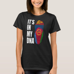 Eritrean And Mongolian Mix DNA Heritage Flag T-Shirt