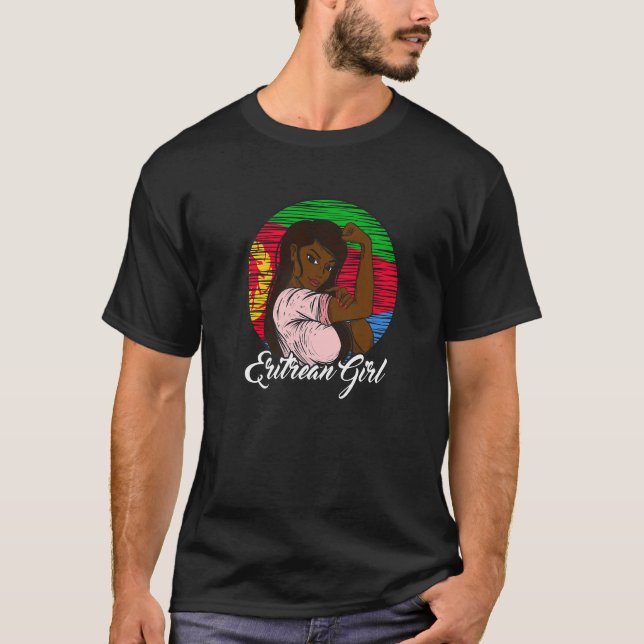 Eritrean Flag Eritrea Eritrean Girl T-Shirt (Front)