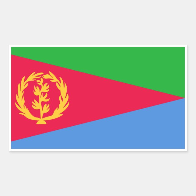 Eritrean Flag, Flag of Eritrea Sticker (Front)
