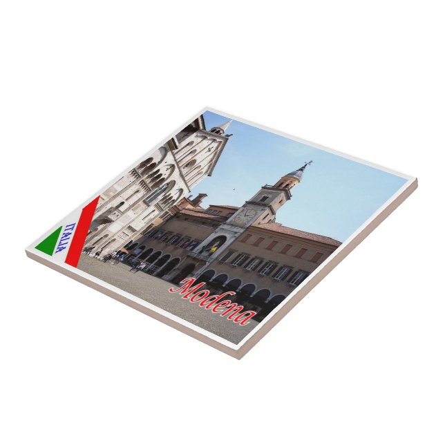 ERM010 MODENA, Town Hall And Cathedral, Tile (Side)