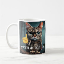 Erm En Fait... Mème nerd de chat Mug