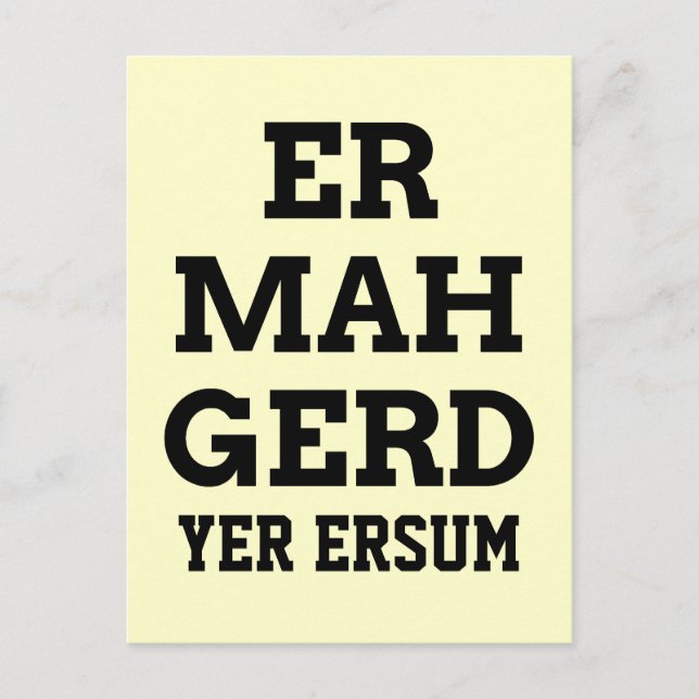 Ermahgerd Postcard (Front)