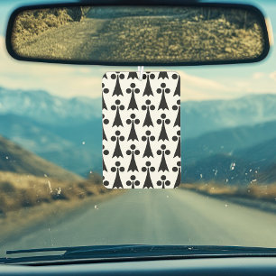 Ermine Pattern, Medieval Pattern, Black on White Air Freshener