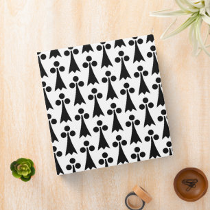 Ermine Pattern, Medieval Pattern, Black on White Binder