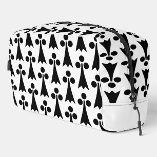 Ermine Pattern, Medieval Pattern, Black on White Dopp Kit