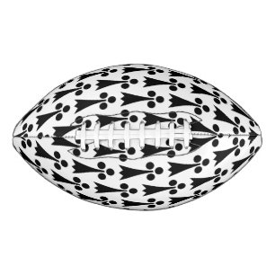 Ermine Pattern, Medieval Pattern, Black on White Football