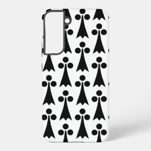 Ermine Pattern, Medieval Pattern, Black on White Samsung Galaxy Case
