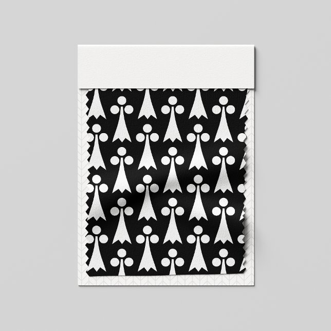 Ermine Pattern, Medieval Pattern, White on Black Fabric (Creator Uploaded)