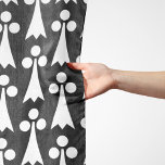 Ermine Pattern, Medieval Pattern, White on Black Scarf<br><div class="desc">Elegant,  stylish and sophisticated ermine pattern in black and white colour. Modern and trendy gift,  perfect for the geometric pattern lover in your life.</div>