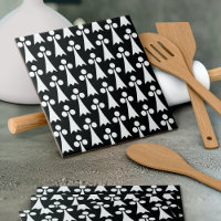 Ermine Pattern, Medieval Pattern, White on Black